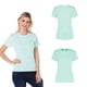 thumbnail image 2 of Playera Peso Completo para Dama, Color Aqua, 100% Algodón, 2 of 3