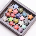 thumbnail image 2 of U8MO 10pcs 14mm Enameled Star Shape Ceramic Porcelain Loose Beads For Jewelry Making-Peach Pink, 2 of 6