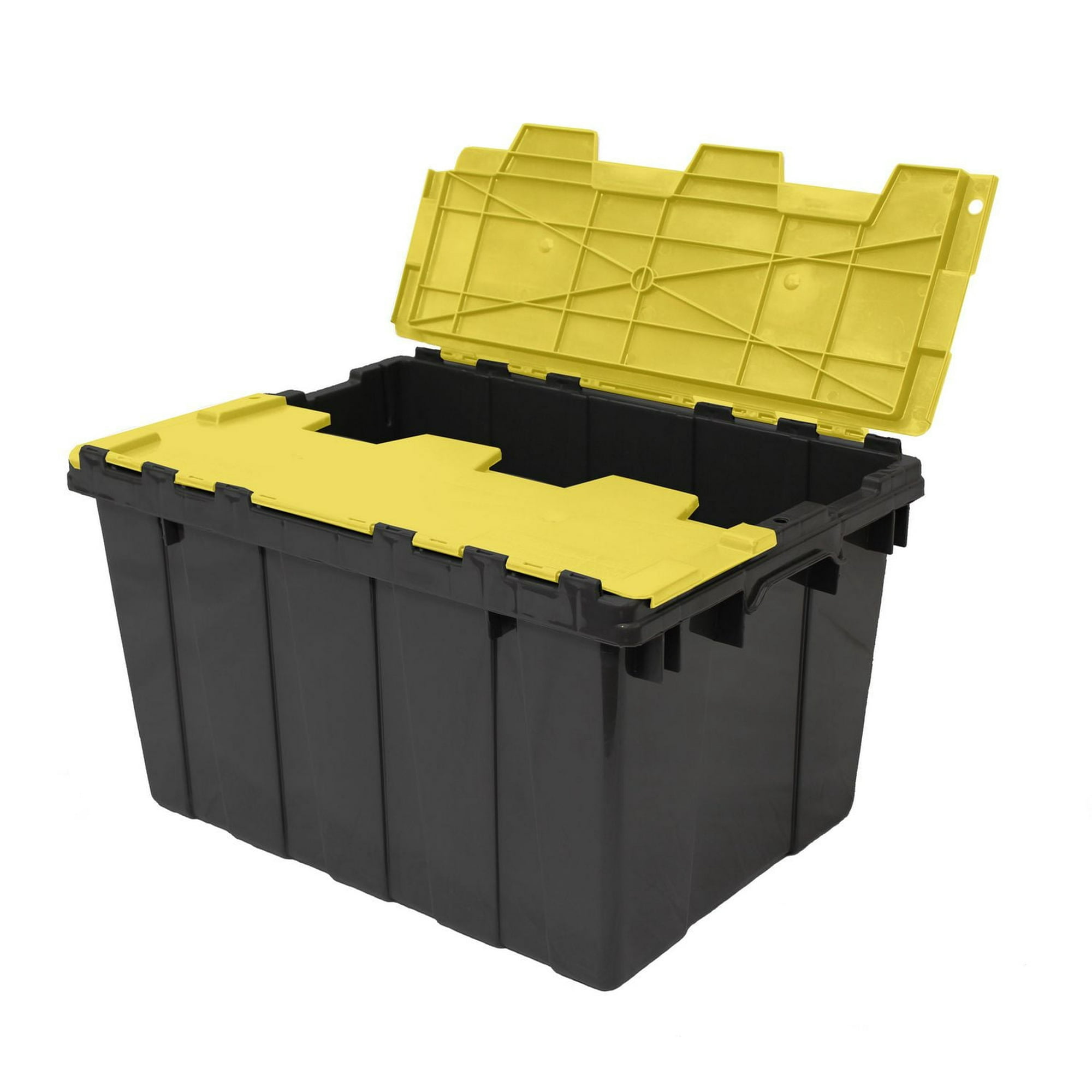 Flip Top Plastic Totes With Folding Lids HDX 26L Stackable Mini - Main Image