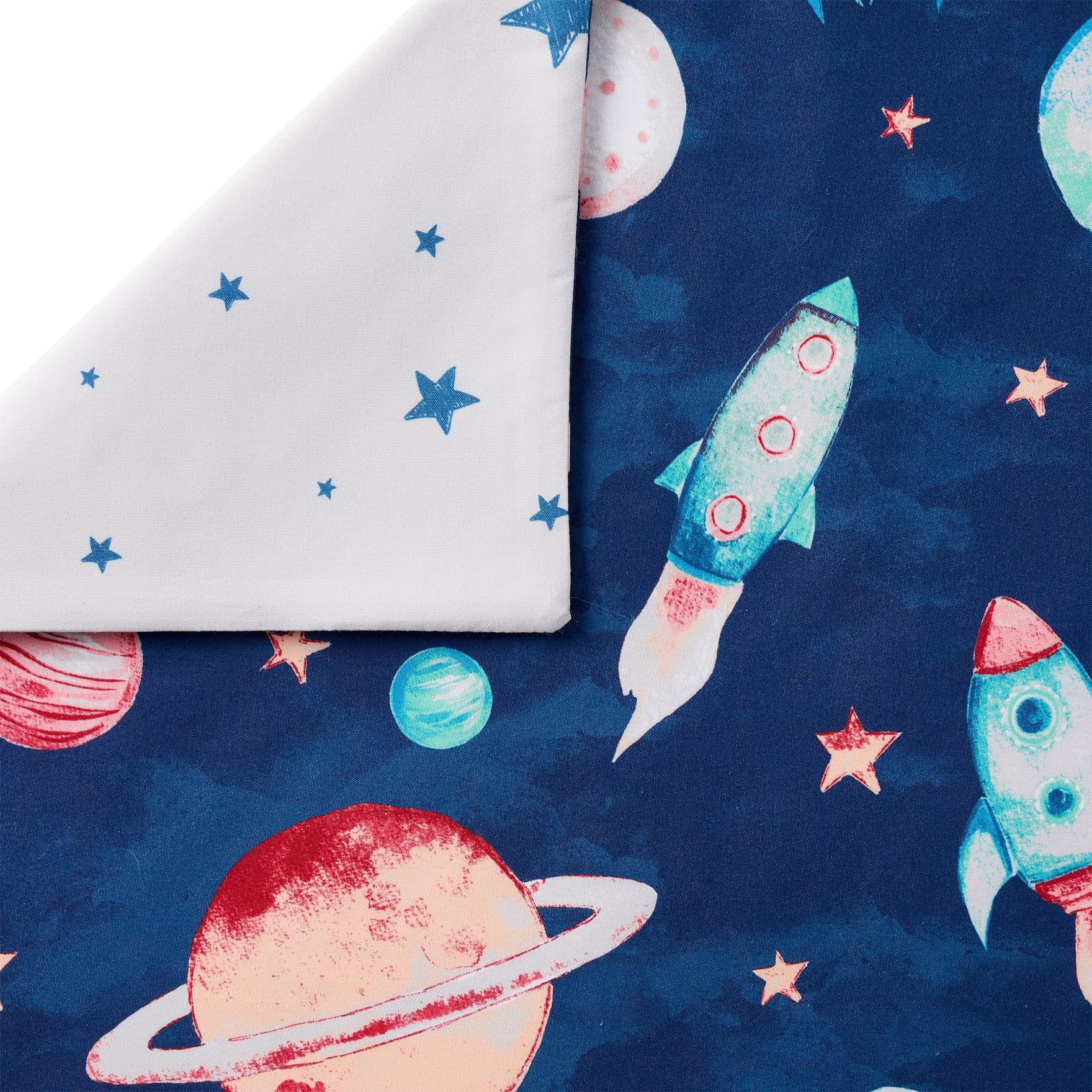 Olivia & Finn Multicolor Space 3-Piece Reversible Kids Comforter Set, Twin