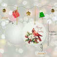 thumbnail image 2 of Christmas Memorial Ornament - Red Cardinal Bird Ceramic Hanging Decoration, Personalized Ornaments for Christmas Tree, Xmas Gift for Bird Lover, Those Remembering Loved Ones, 2 of 9
