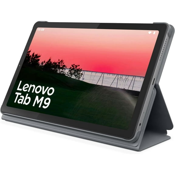 Lenovo Tab M9 9" HD Tablet, MTK G80 Octa 8-Core Processor, Android 12 or Later, 3GB RAM 32GB Storage, Dolby Atmos, Long Battery Life, USB-C, Folio Case Included, Gray