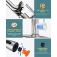thumbnail image 5 of Wowow Brushed Nickel Kitchen Faucet with Glass Rinser, Stainless Steel Kitchen Sink Faucet and Cup Rinser Combo, 5 of 7