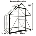 thumbnail image 3 of 6 x 4 FT Polycarbonate Greenhouse, Winter Greenhouse for Outdoors,Outdoor Greenhouse with Roof Air Vent, Heavy Duty Walk-in Aluminum Green House for Outside Garden Backyard, 3 of 7
