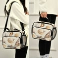 thumbnail image 5 of FORMRS Student Lunch Bag Insulated Reusable Cooler Box with Zipper Pockets, Beige Watercolor Seashells, 5 of 9