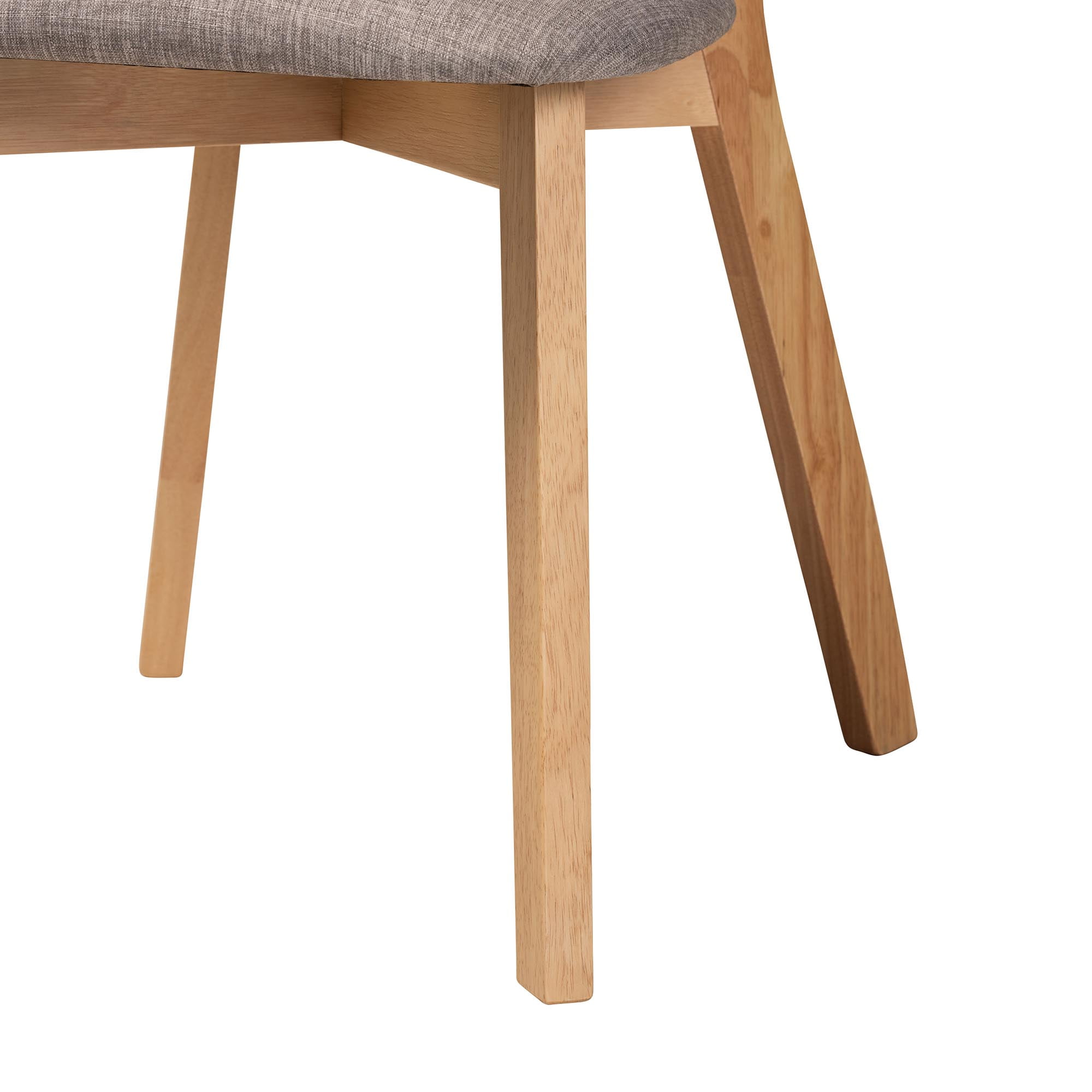 Baxton Studio Dannell Mid-Century Dining Set, 7-Piece, Natural Oak