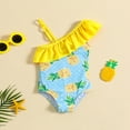 thumbnail image 2 of YunPes Toddler Baby Girls Butterfly Ruffle One-Piece Swimsuit - UPF 50+ Bathing Suit for Kids 3-8Y, Adjustable Strap Swimwear, 2 of 7