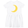 thumbnail image 3 of Inktastic Cute Yellow Moon Girls Toddler Dress, 3 of 5