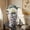 White, variant on Decorative Butterfly Ceramic Temple Jar for Living Room Decor - Stylish Boho Jar with Lid for Home, Bedroom, and Office - Flower Vase for Coffee Table and Huose Styling - 9", White & Gold