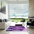 thumbnail image 7 of Ahgly Company Machine Washable Indoor Square Transitional Dark Magenta Purple Area Rugs, 7' Square, 7 of 7
