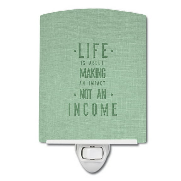 Caroline's Treasures BB5448CNL Life is Making an Impact Ceramic Night Light, 6x4x3", multicolor