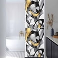 thumbnail image 2 of Black and Gold Line Window Privacy Film Abstract Art Modern Geometric Decorative Glass Window Film UV Blocking Static Cling Non-Adhesive Sticker Covering for Home Door 17.7 x 78.7 inches, 2 of 7