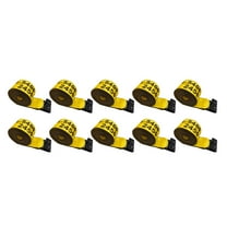 Mega Cargo Control USA 4" x 40' Winch Tie Down Strap W/ Flat Hook - (10-Pack) WLL: 5400 lbs Yellow