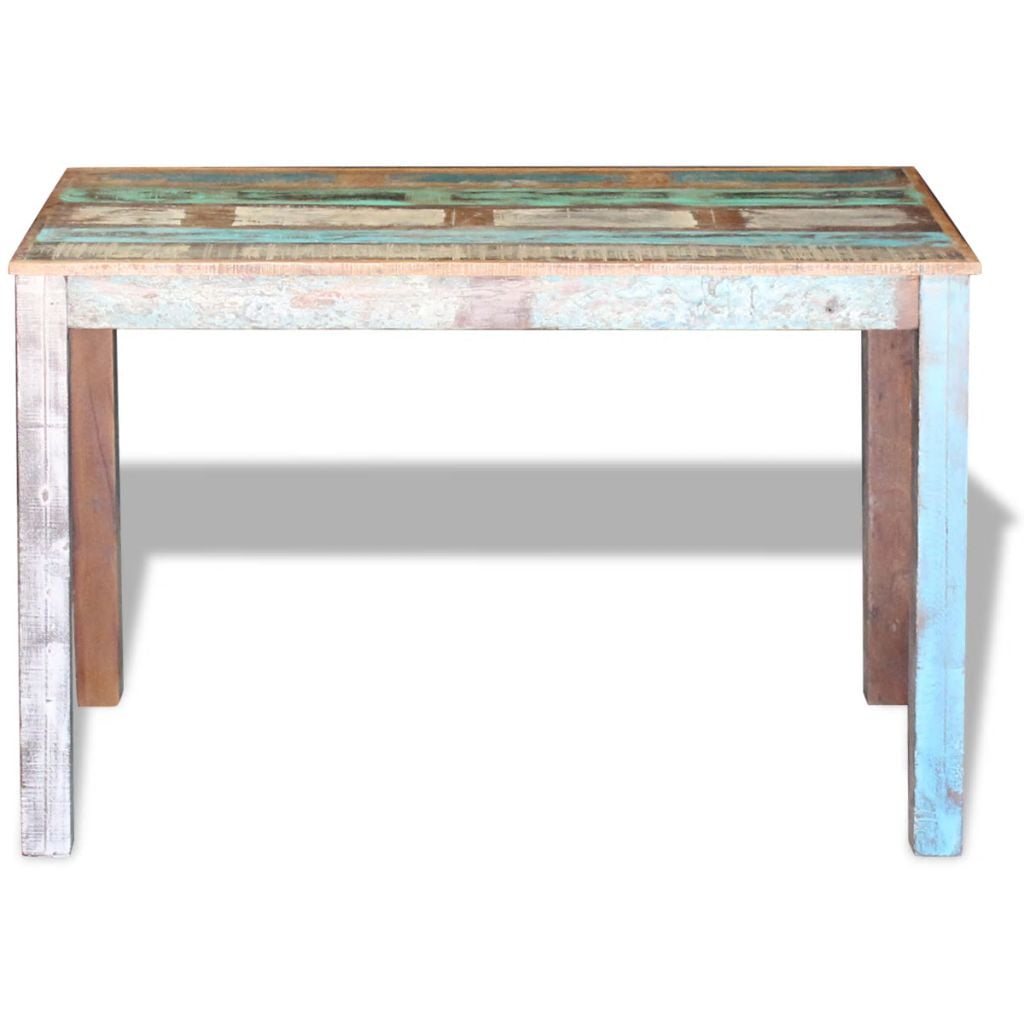 Kepooman Modern Rectangle Reclaimed Wood Bar Table for Kitchen Dining Room, 45.3" x 23.6" x 30", Multi-color Kepooman Modern Rectangle Reclaimed Wood Bar Table for Kitchen Dining Room, 45.3" x 23.6" x 30", Multi-color