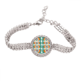 thumbnail image 1 of Pulsera de tobillera Unbranded Patrón verde Mexico totems antigua civilización joyería de diamantes, 1 of 3