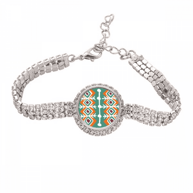 Pulsera de tobillera Unbranded Patrón verde Mexico totems antigua civilización joyería de diamantes
