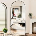 thumbnail image 5 of Antok Arched Full Length Floor Mirror 76"x34" Full Body Mirror with Stand, for Bedroom, Living Room, Cloakroom, Black, 5 of 6