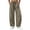 Green, variant on Sunnin Womens Barrel Leg Pants Waffle Knit Drawstring Elastic Waist Side Pockets Relaxed Casual Lounge Trousers