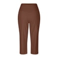 thumbnail image 6 of 2026 Capri Pants for Women High Waisted Workout Yoga Capris Leggings Straight Leg Athletic Cropped Pants with Pockets, 6 of 6