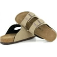 thumbnail image 5 of VENECORE Verano Women's Cork Footbed Sandals Summer Comfortable Cushioned Slide Flat Slip-on, Café Latte, US 6M, 5 of 7