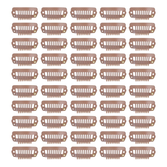 Snap Clips , Avoid Pulling Hair Easily Clips Snap Comb Durable Material Different Use For Woman For Saloon Light Brown