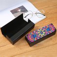 thumbnail image 3 of Caja de almacenamiento de gafas de sol de cuero con pintura de diamante DIY flores de Mandala Hugtrwg  Para estrenar, 3 of 9