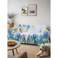thumbnail image 6 of Blue Hydrangea Floral Couch Cover, Spring Butterfly Watercolor Flower Oversized Sofa Cover Blanket for 3 Cushion Couch, Sectional Sofa Slipcover Furniture Protector for Living Room Bedroom 71''x150'', 6 of 9