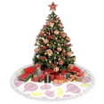 thumbnail image 4 of Christmas Tree Skirt, cartoon garlic cloves Christmas Tree Decorations Indoor, Tree Skirts Mat With Tassel Trim for Halloween New Year Holiday Christmas Party Decor 48 Inches, 4 of 7