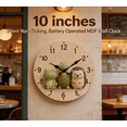 thumbnail image 5 of VOCOO Cute Animal Wall Clock,10 inches Silent Non-Ticking Quartz Clock, 3D Frog Turtle Hedgehog Vintage Decorative Clock for Kids Room, 5 of 8