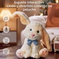 thumbnail image 2 of Conejo Liebre Robot Peluche Canta Mueve Orejas Baila - Blanco, 2 of 10