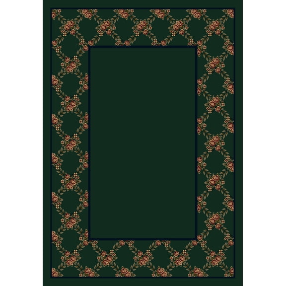 Milliken Design Center Area Rug ROSE BOWER EMERALD Rose Bower Emerald 5' 4" x 7' 8" Rectangle