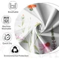 thumbnail image 3 of 72x78 Inches Watercolor Floral Shower Curtain Colorful Wildflower Botanical Leaves Flower Shower Curtains for Bathroom Decor Plant Bathtub Curtain Waterproof Polyester Fabric with Hooks, 3 of 6