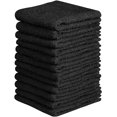 thumbnail image 7 of Beauty Threadz Fast Drying, Extra Absorbent, 100% Terry Cotton Washcloths, Black - Pack of 24, 7 of 7