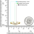 thumbnail image 4 of Contoured Band Half Sun Baguette Cubic Zirconia Yellow Tone 925 Sterling Silver, Size 5, 4 of 4