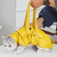 thumbnail image 6 of Cat Restraint Bag, Scratch-Resistant Nylon Cat Grooming Bag with Zipper & Paste Tape, Adjustable Multifunctional Cats Carry Bag for Administering Eye Drops, Ear Cleaner, Clipping Nails,Yellow-M, 6 of 9