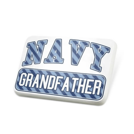 Porcelein Pin NAVY Grandfather, Blue stripes Lapel Badge – NEONBLOND