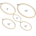 thumbnail image 4 of Kit de inicio de bordado-Kit de bordado que incluye 100 hilos de color, instrucciones, 5 piezas de aros de bordado de bambú, bolsa de embalaje circular y punto de cruz Afortunado Sencillez, 4 of 5