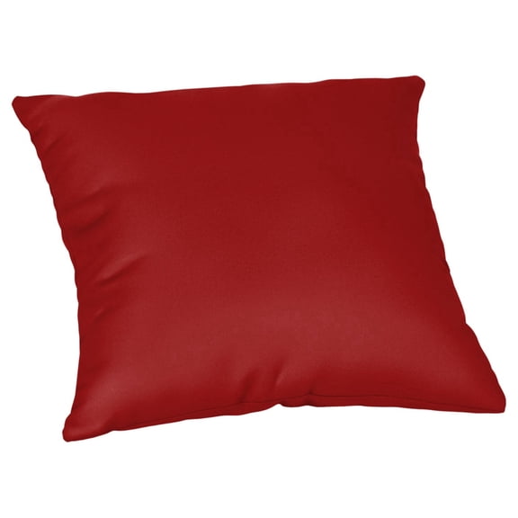 Casual Cushion Outdoor Throw Pillow, Sunbrella Fade & Water Resistant for Patio Furniture, Adirondacks & Porch Swings, 15"W x 15"L, 6" thick, Reversible, Canvas Jockey Red