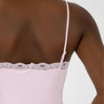 thumbnail image 4 of NMMUED Spaghetti Strap Jumpsuit Square Neck Short Romper Cami Bodysuit One Piece Lace Trim Shapewear for Women Pink S, 4 of 8