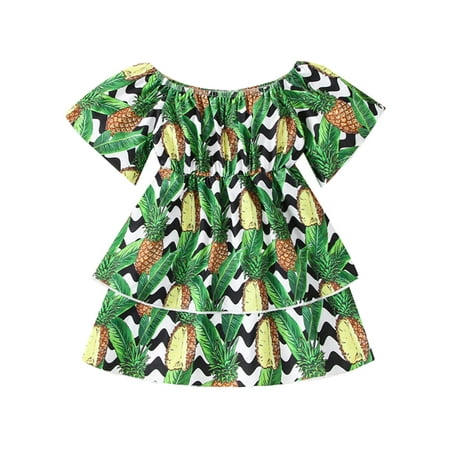 

Qufokar mas Baby Flower Long Sleeve Dress 0-3 Years Old Children S Dress 4T Toddler Kids Girls Short Sleeves One Shoulser Prints Princess Dress