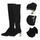 thumbnail image 3 of EeaseMX 1 par de botas altas hasta el muslo para mujer, otoño e invierno, botas elásticas de tacón grueso para mujer, 3 of 7