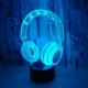 thumbnail image 5 of Luz nocturna 3D con auriculares para niños, lámpara LED de ilusión con 16 colores cambiantes y control remoto, regalo de cumpleaños, decoración para dormitorio infantil y adulto, decoración navideña., 5 of 5