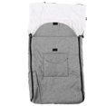 thumbnail image 2 of Saco de dormir infantil cálido y grueso Universal a prueba de viento para invierno, accesorio para cochecito de bebé, lino gris, 2 of 5