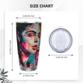 thumbnail image 4 of Cauagu Vibrant Street Art Portrait Pattern 20oz Tumbler,Stainless Steel Vacuum Insulated Tumbler with Lid Insulated Coffee Mug Thermal Cup with Splash Proof Sliding Lid-Straw Three-piece Set, 4 of 8