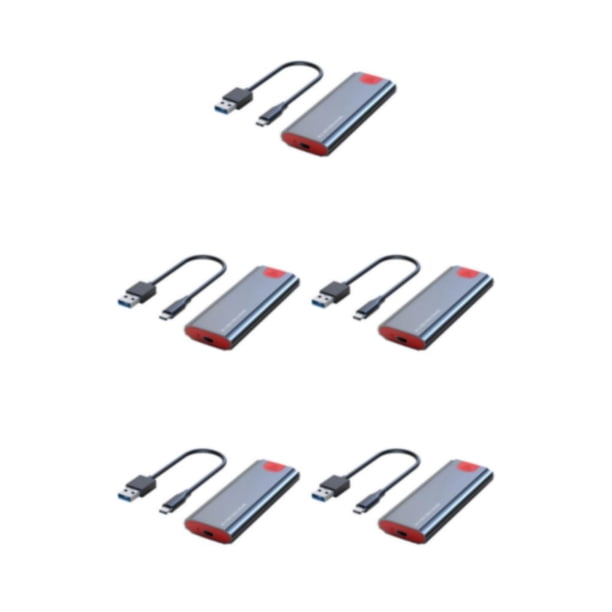 Methold Caja SSD M.2 NVMe USB3.1 10Gbps HDD Box USB-C Adaptador externo M2 sin herramientas Disco duro Protocolo dual Gris con cable A-C Type2 NO2