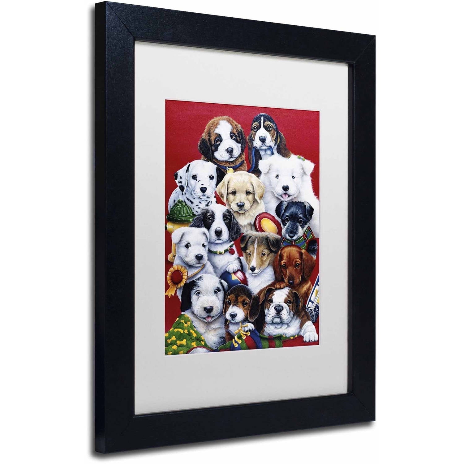 Trademark Fine Art 'Picture Day' Canvas Art by Jenny Newland, White Matte, Black Frame