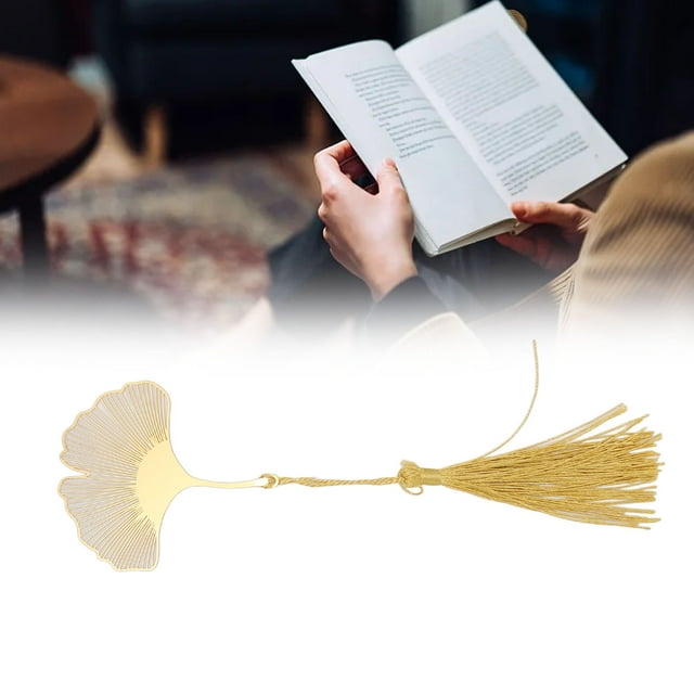 Marcador De Libros De Metal, Marca De Libro De Diseño De Latón Hueco Vintage Con Hoja Dorada Con Borla Para Amantes De Los Libros, Lectores, Escritores Porta Páginas
