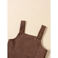 thumbnail image 2 of Toddler Boy Bib Overalls Solid Color Corduroy Suspender Pants Straps Trousers Halter Romper Jumpsuit, 2 of 7