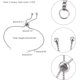 thumbnail image 4 of 10 pulseras deslizantes ajustables de 24 cm, 2 colores, de acero inoxidable 304, con extremos de bola., 4 of 9