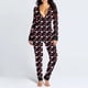 thumbnail image 1 of Pijama en forma de corazón para Mujer, ropa de dormir con solapa y botones, pelele para el Día de San Valentín, 1 of 4